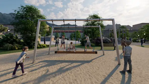 BALANÇOIRE CHENILLE MINI - 4 places HUCK OCCITANIA